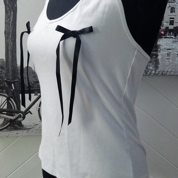 Sugar Thrillz White Camisole Ribbon Detail - Picture 2 of 6